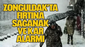 Zonguldak’ta Fırtına, Sağanak ve Kar Alarmı
