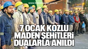 7 Ocak Kozlu maden şehitleri dualarla anıldı