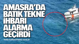 Amasra’da Batık Tekne İhbarı Alarma Geçirdi