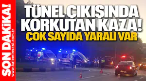 1. Üzülmez Tüneli Çıkışında Korkutan Kaza! Çok sayıda yaralı var
