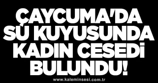 Çaycuma'da su kuyusunda kadın cesedi bulundu!