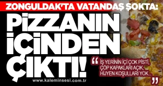Zonguldak'ta Vatandaş Şokta: Pizzanın İçinden Çıktı!