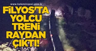 Filyos'ta yolcu treni raydan çıktı!