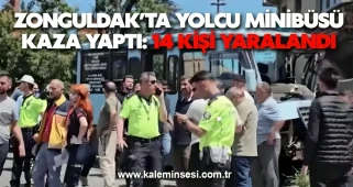 Zonguldak’ta Yolcu Minibüsü Kaza Yaptı: 14 Kişi Yaralandı