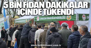 Zonguldak'ta 5 bin Fidan Dakikalar İçerisinde Sahiplenildi