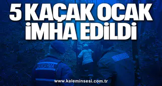 5 kaçak ocak imha edildi