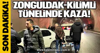 Zonguldak-Kilimli tünelinde kaza! Araçlar birbirine girdi