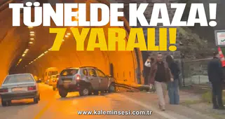 Tünelde kaza! 7 yaralı!
