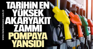 Tarihin en yüksek akaryakıt zammı pompaya yansıdı