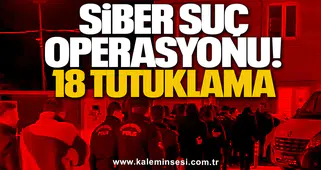 Siber Suç Operasyonu: 18 Tutuklama