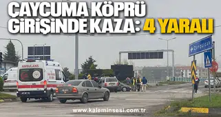 Çaycuma Köprü Girişinde Kaza: 4 Yaralı