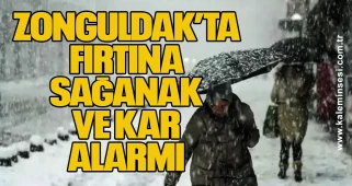 Zonguldak’ta Fırtına, Sağanak ve Kar Alarmı