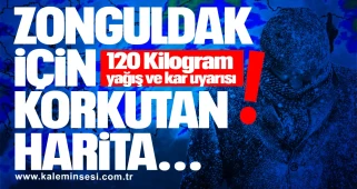 Zonguldak İçin Korkutan Harita: 120 Kilograma Varan Yağış ve Kar Uyarısı