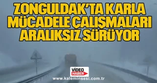 Zonguldak’ta karla mücadele çalışmaları aralıksız sürüyor