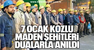 7 Ocak Kozlu maden şehitleri dualarla anıldı