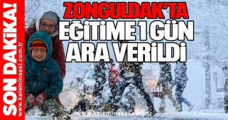 Zonguldak’ta eğitime 1 gün ara verildi