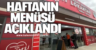 Haftanın menüsü açıkladı