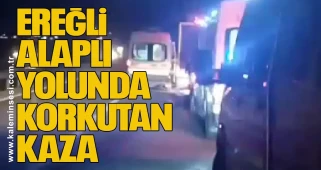 Ereğli–Alaplı Yolunda Korkutan Kaza: Yaralılar Hastaneye Kaldırıldı