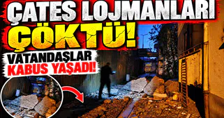 ÇATES LOJMANLARININ DUVARI ÇÖKTÜ