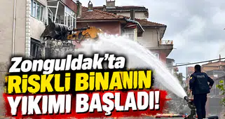 Zonguldak’ta Riskli Binanın Yıkımı Başladı! İki Bina Daha Boşaltıldı