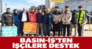 DİSK-BASIN İŞ'TEN İŞÇİLERE DESTEK