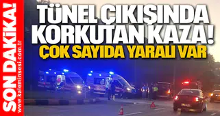 1. Üzülmez Tüneli Çıkışında Korkutan Kaza! Çok sayıda yaralı var