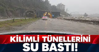 Kilimli tünellerini su bastı!