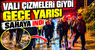 YOĞUN YAĞIŞ.. VALİ SAHADA