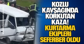 Kozlu Kavşağında Korkutan Kaza! Kurtarma Ekipleri Seferber Oldu