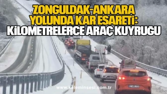 Zonguldak-Ankara Yolunda Kar Esareti: Kilometrelerce Araç Kuyruğu