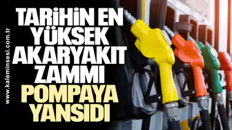 Tarihin en yüksek akaryakıt zammı pompaya yansıdı