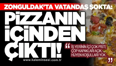 Zonguldak'ta Vatandaş Şokta: Pizzanın İçinden Çıktı!