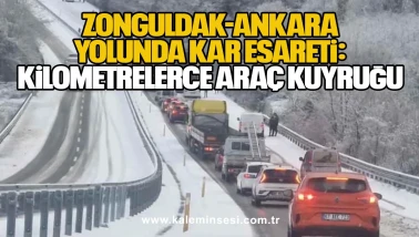 Zonguldak-Ankara Yolunda Kar Esareti: Kilometrelerce Araç Kuyruğu