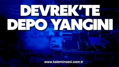 Devrek’te depo yangını