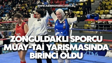 Zonguldaklı sporcu Muay-Tai yarışmasında birinci oldu
