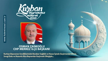 Osman Zaimoğlu Kurban bayramını kutladı