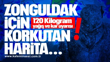 Zonguldak İçin Korkutan Harita: 120 Kilograma Varan Yağış ve Kar Uyarısı