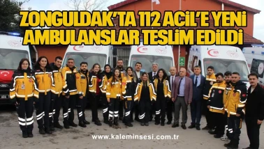 Zonguldak’ta 112 Acil’e Yeni Ambulanslar Teslim Edildi