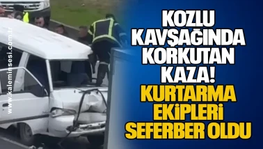 Kozlu Kavşağında Korkutan Kaza! Kurtarma Ekipleri Seferber Oldu