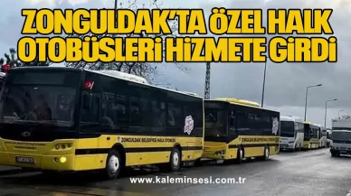 Zonguldak’ta Özel Halk Otobüsleri Hizmete Girdi