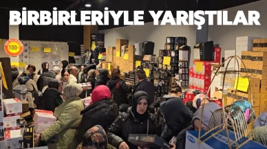Bir ürün daha fazla alabilmek birbirleriyle yarıştılar
