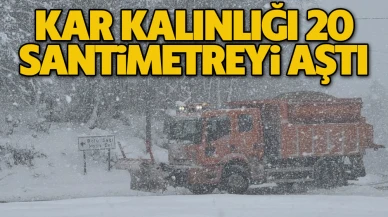 Kar kalınlığı 20 santimetreyi aştı