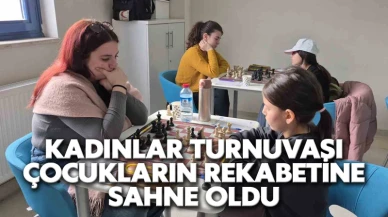 Kadınlar turnuvası çocukların rekabetine sahne oldu