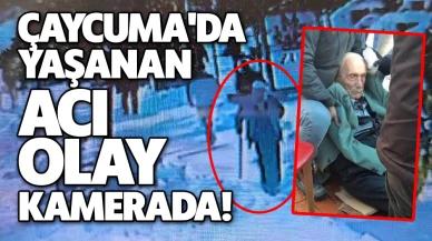Çaycuma'da yaşanan acı olay kamerada!