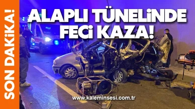 Alaplı Tünelinde feci kaza!