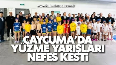 Çaycuma’da yüzme yarışları nefes kesti
