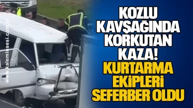 Kozlu Kavşağında Korkutan Kaza! Kurtarma Ekipleri Seferber Oldu