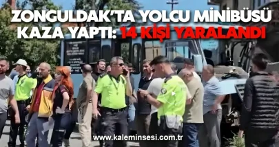 Zonguldak’ta Yolcu Minibüsü Kaza Yaptı: 14 Kişi Yaralandı