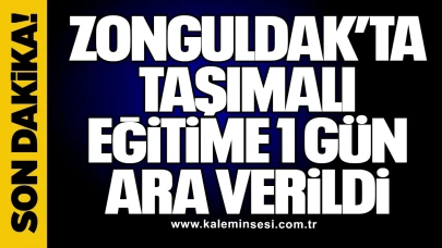 Zonguldak’ta Taşımalı Eğitime 1 Gün Ara Verildi