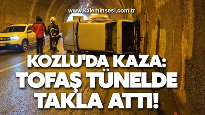 Kozlu'da Trafik Kazası: Fiat Tofaş Tünelde Takla Attı!